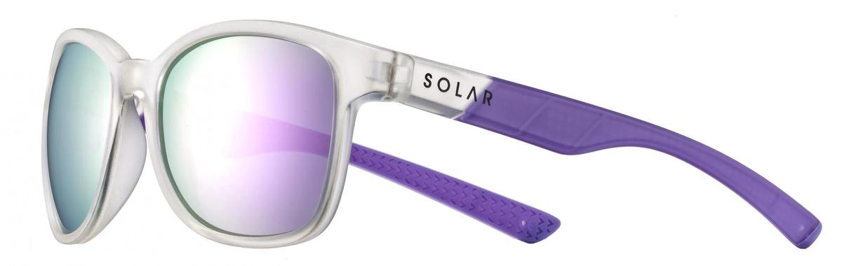 Solar Soledad zonnebril - dames - gepolariseerd - transparant/paars