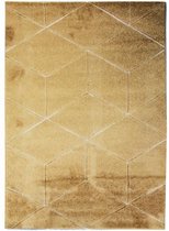 DIAMS woonkamer tapijt - 120 x 170 cm - polypropyleen - geel