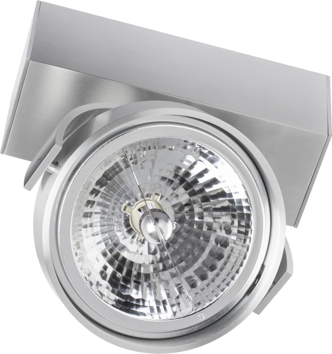 Modern Opbouwarmatuur Aluminium Smalle Basis - 1x G53 Max 50W - Incl. Osram Trafo en Afdekplaat; excl. lichtbron