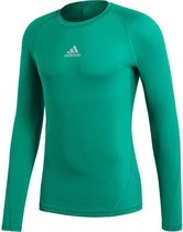 Adidas Alphaskin Shirt Lange Mouw - Groen | Maat: S