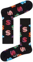 Happy Socks x Andy Warhol: Dollar, Zwart - Maat 41-46