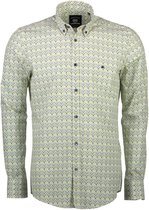 Lerros Lange mouw Overhemd - 2821129T Geel (Maat: XL)