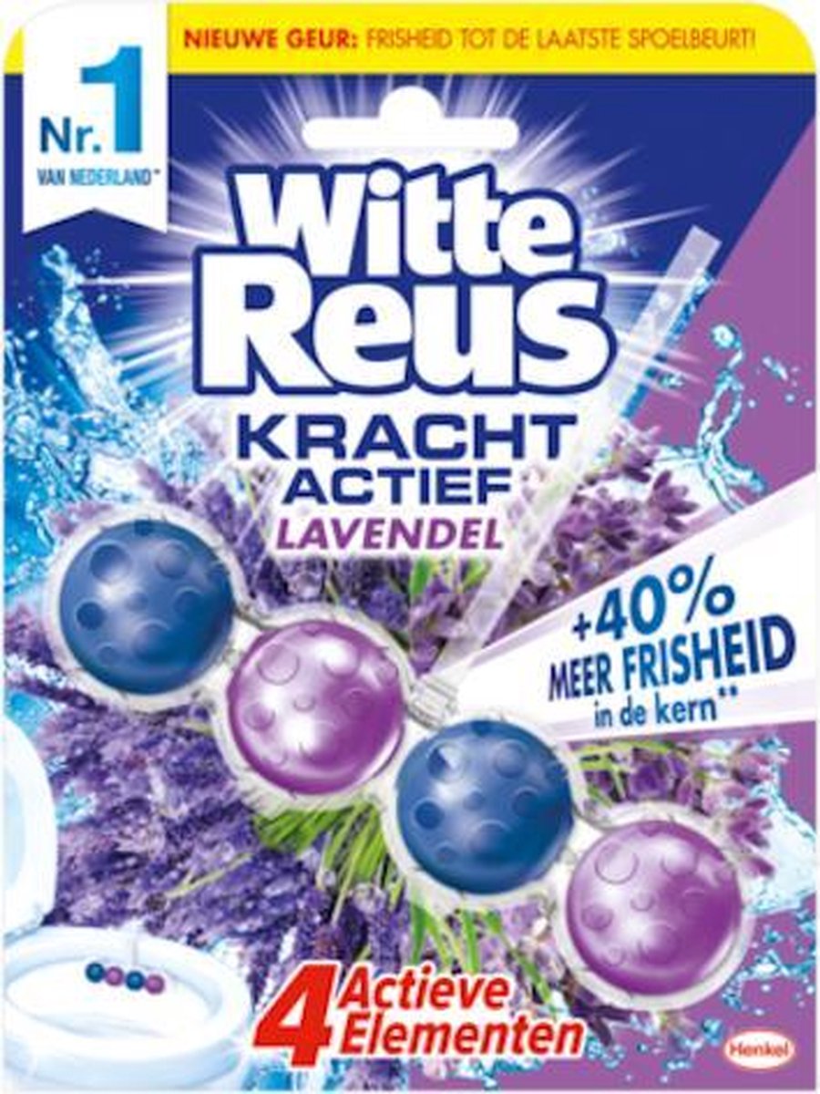 Witte Reus Toiletblok Kracht Actief Lavendel