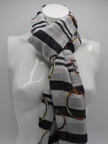 Dames-Sjaal-Zwart-Wit