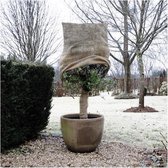 Duurzame plantenhoes tegen vorst met aantrekkoord naturel 1 meter x 75 cm 230 g/m2 - 100% natuurlijke beschermhoes - Winterafdekhoes - Winterhoes voor planten - Anti-vorst beschermhoes plante