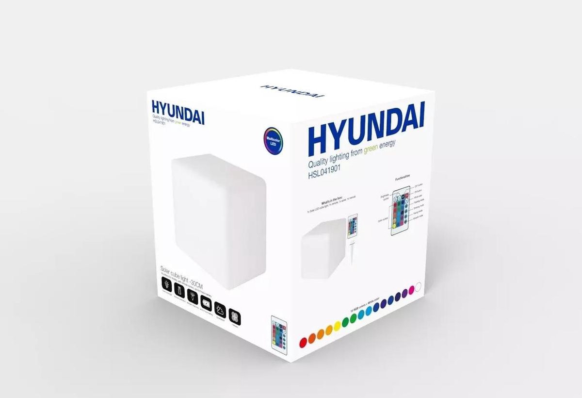 altijd Pamflet Whitney Hyundai solar led cube 30cm | bol.com