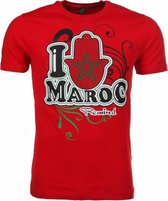 T-shirt I Love Maroc - Rood