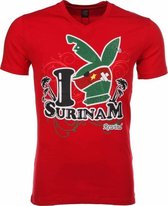 T-shirt - I Love Suriname - Rood