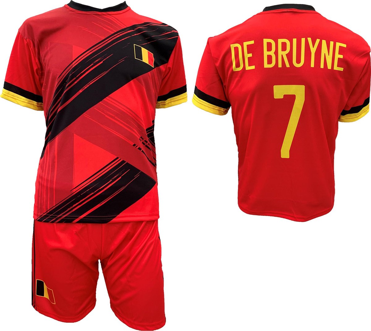 Belgie Shirt & Broek set - De Bruyne - Kids - Maat 92 - Rood | bol