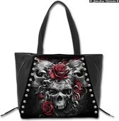 Skulls & roses Shopping bag Pu leather Studded