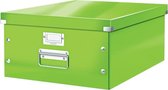 Leitz  WOW Click & Store Grote Kartonnen Opbergdoos Met Deksel voor A3 Formaten - 36.9 x 48.2 CM (BxD) - Ideaal voor Kantoor en Thuiswerken/Thuiswerkplek - Groen
