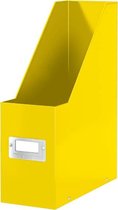 Leitz WOW Click & Store Stevige Kartonnen Tijdschriftenhouder - 10.3 x 33 x 25.3 Cm (BxHxD) - Geel