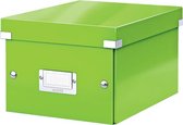Leitz WOW Click & Store Kleine Kartonnen Opbergdoos met Deksel - 22 x 28.2 Cm (BxD) - voor A5  Formaten - Groen