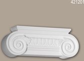 Pilaster kapiteel Profhome 421201 Gevelelement Pilaster Wandpijler Exterieur lijstwerk Ionische stijl wit