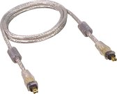 Transmedia Premium FireWire 400 kabel met 4-pins - 4-pins connectoren / transparant - 5 meter