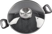 serveerpan - Aroma serveerpan met keramisch coating-  glazen deksel - Ø28cm
