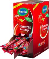 Remia tomatenketchup Display doos sticks 150 stuks x 20 ml