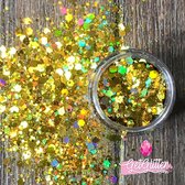 GetGlitterBaby Chunky Festival Glitters voor Lichaam en Gezicht Face Body Glitter - Goud