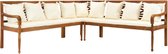 Tuin Loungeset Hout (Incl LW Fleece deken) - Lounge bank tuin - Tuinbank - Loungebank - Tuinset - Tafelset tuin - Bistroset