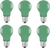 6 stuks Osram LEDlamp gekleurd E27 2.5W Groen