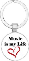 Akyol - Music is my life Sleutelhanger - Muziek - Liefde - Leuk kado voor je vrienden om te geven