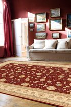 OSTA Nobility – Vloerkleed – Tapijt –  geweven – wol – decolan – duurzaam - modern - klassiek - Rood/Beige – 67x240