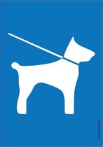 Bordje - Honden aan de lijn - Pictogram