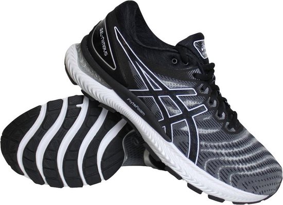 Asics Gel-Nimbus 22 hardloopschoenen heren zwart/wit Asics Gel-Nimbus 22 hardloopschoenen heren zwart/wit