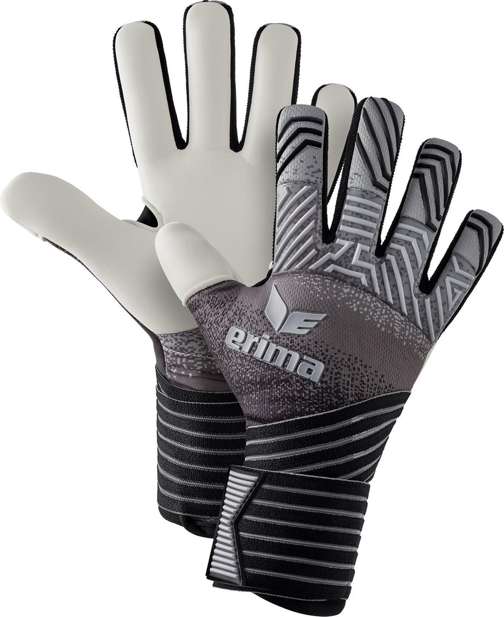 Erima Keepershandschoenen - Maat 6 - Unisex - Zwart-grijs-wit