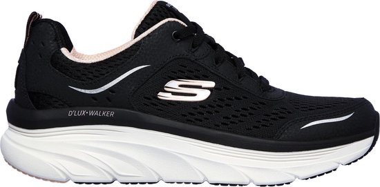 Skechers D'lux Walker Infinite Motion  Sneakers - Maat 37 - Vrouwen - zwart/roze