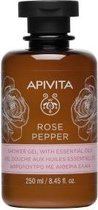 Apivita Body Care Rose Pepper Shower Gel with Essential Oils