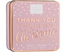 Scottish Fine Soaps Soap In A Tin Sweet Sayings Thank You For Being Awesome Zeep 100gr