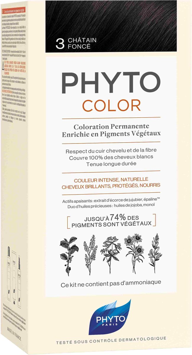 Phyto Paris - Phytocolor Permanente Haarkleuring - Bruin #3