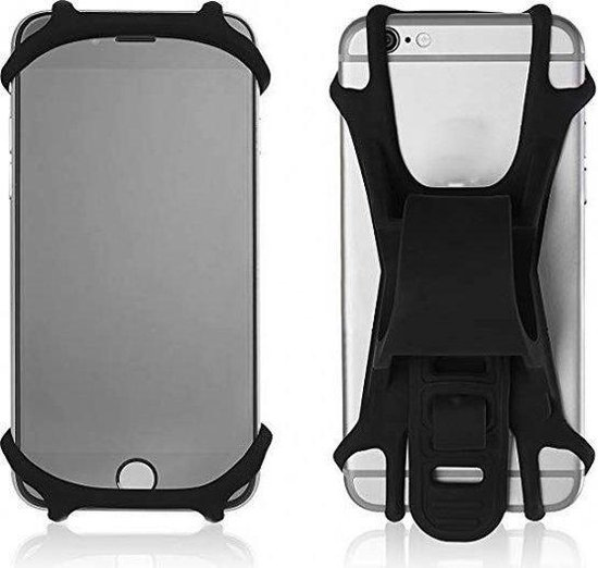 Telefoonhouder voor Fiets en Motorfiets, 360° Rotatie Universeel Verstelbaar Siliconen Fietshouder Telefoon, telefoonhouder voor Smartphones van 4,7-6,9 Inch