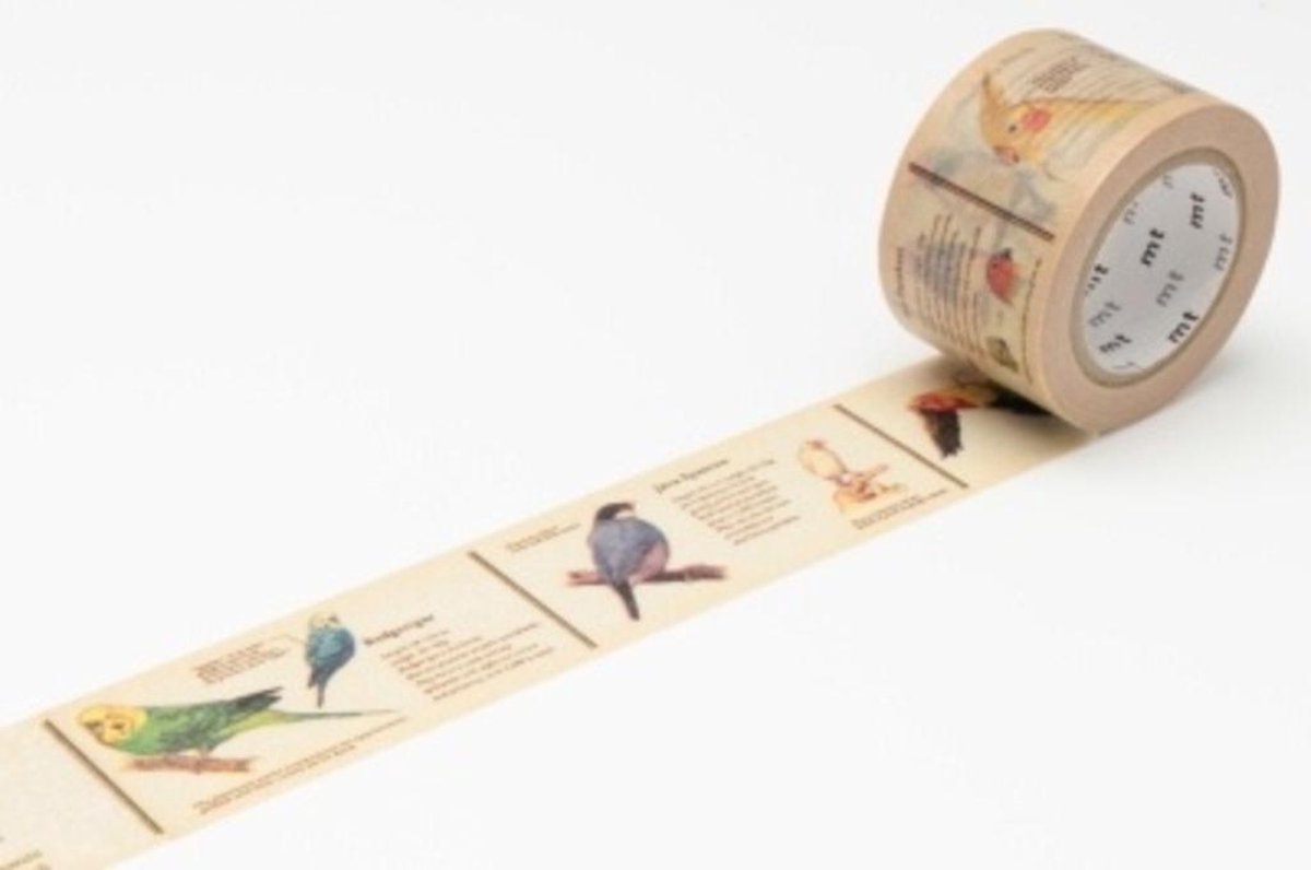 MT Masking tape encyclopedia bird - Washi tape met vogels