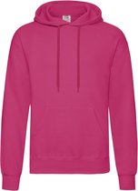 Fruit of the Loom capuchon sweater fuchsia roze voor volwassenen - Classic Hooded Sweat - Hoodie - Heren kleding 2XL (EU 56)