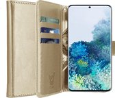 Hoesje geschikt voor Samsung Galaxy S20 Plus - Book Case Leer Pasjeshouder Goud