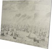 De zeeslag bij Terheide | Willem van de Velde | 1657 | Wanddecoratie | Aluminium | 120CM x 80CM | Schilderij | Foto op aluminium | Oude meesters