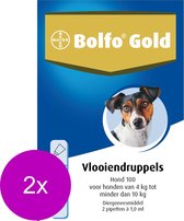 Bolfo Gold Hond 100 - Anti vlooienmiddel - 2 x 2 stuks 4 - 10 Kg