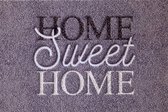 Tapis de course à sec gris Home Sweet Home - 50 x 80 cm