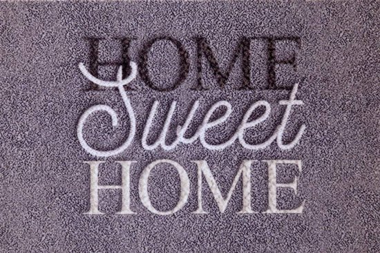 Ikado Droogloopmat grijs Home sweet home 50 x 80 cm
