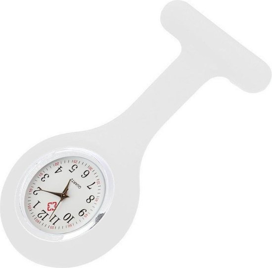 Verpleegster horloge - Verpleegsterhorloge - Nurse Watch - siliconen - Wit