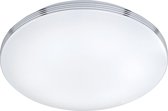 LED Plafondlamp - Badkamerlamp - Trion Apity - Opbouw Rond 18W - Spatwaterdicht IP44 - Warm Wit 3000K - Glans Chroom - Aluminium - BSE