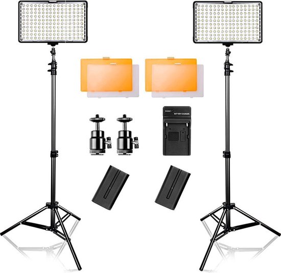 Professionele Draadloze Studio Lichten Set 3200 K/5500 K - Studio Lamp -  Fotolamp Op... | bol.com