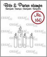 Crealies Bits & Pieces stempel no.160 Kaarsjes omlijning