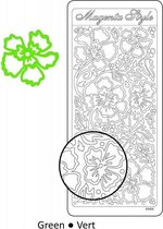 Vaessen Creative Sticker - 10x23cm - 10st - groen large flowers