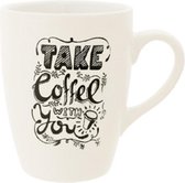 Tasse Take Coffee With You Tasse D8,3xh11cm 36cl confortable et tendance - (Lot de 6)