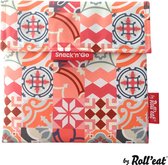 Roll'Eat Snack'n'Go Herbruikbaar Boterhamzakje Patchwork - Orange