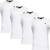 4-Pack Donnay T-shirt zonder mouw (589100) - Sportshirt - Heren - White - maat S