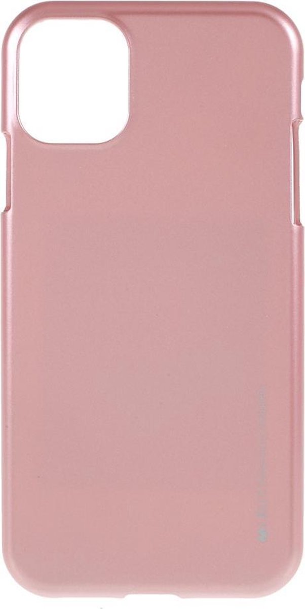 Flexibele Jelly iPhone cover iPhone 11 6.1 inch- Lichtroze- Goospery